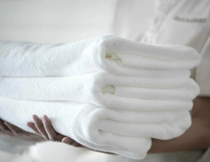 Банное полотенце, 100% хлопок, белое, 800 г, 80 * 155 см