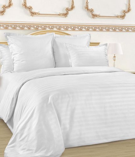 Комплект постельного белья, 2-х спальный, PREMIUM Страйп-сатин, полоска 1 см